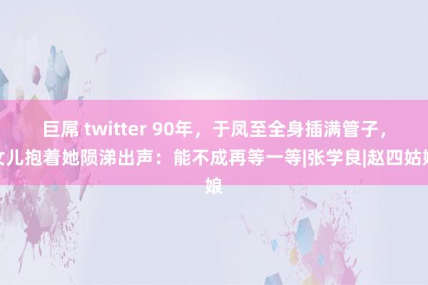 巨屌 twitter 90年，于凤至全身插满管子，女儿抱着她陨涕出声：能不成再等一等|张学良|赵四姑娘