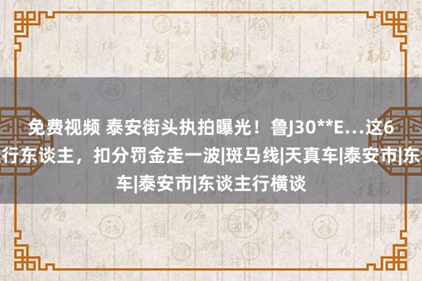 免费视频 泰安街头执拍曝光！鲁J30**E…这6辆车不礼让行东谈主，扣分罚金走一波|斑马线|天真车|泰安市|东谈主行横谈