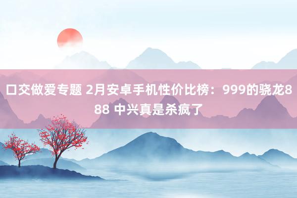 口交做爱专题 2月安卓手机性价比榜：999的骁龙888 中兴真是杀疯了