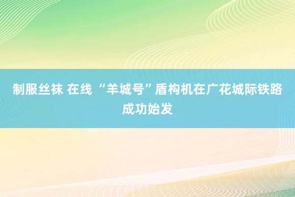 制服丝袜 在线 “羊城号”盾构机在广花城际铁路成功始发